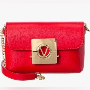 Valentino By Mario Valentino Lilou Bonbonniere Leather Crossbody Red